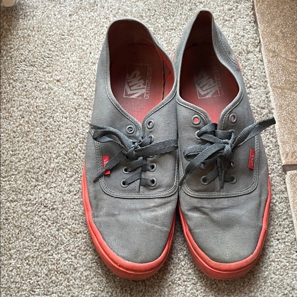 Vans Other - Vans Men's Gray and Red Sneakers